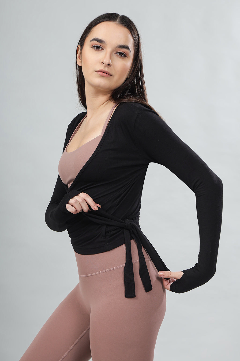 LuxeWrap Top - Black