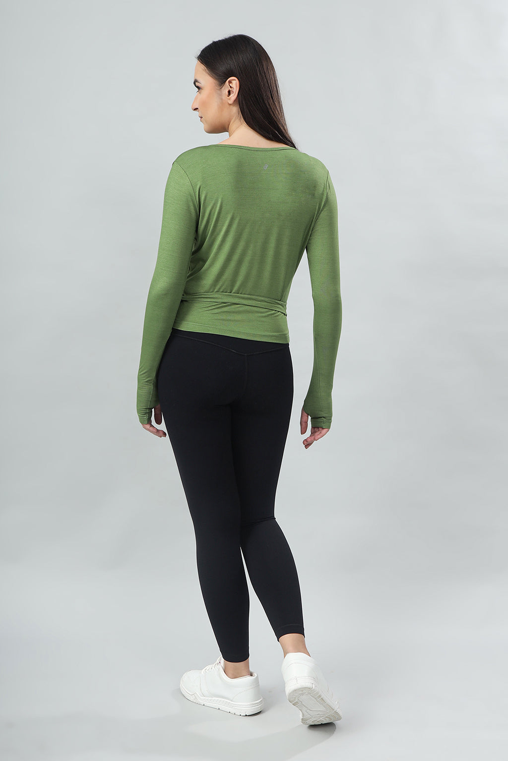 LuxeWrap Top - Soft Olive