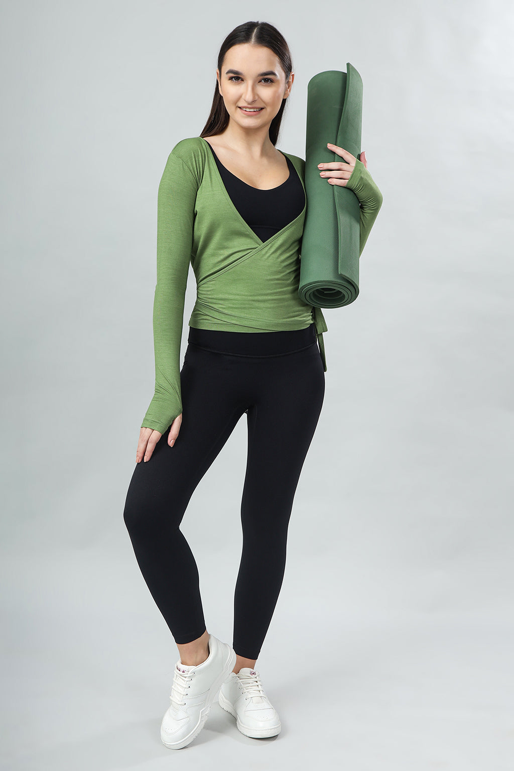 LuxeWrap Top - Soft Olive