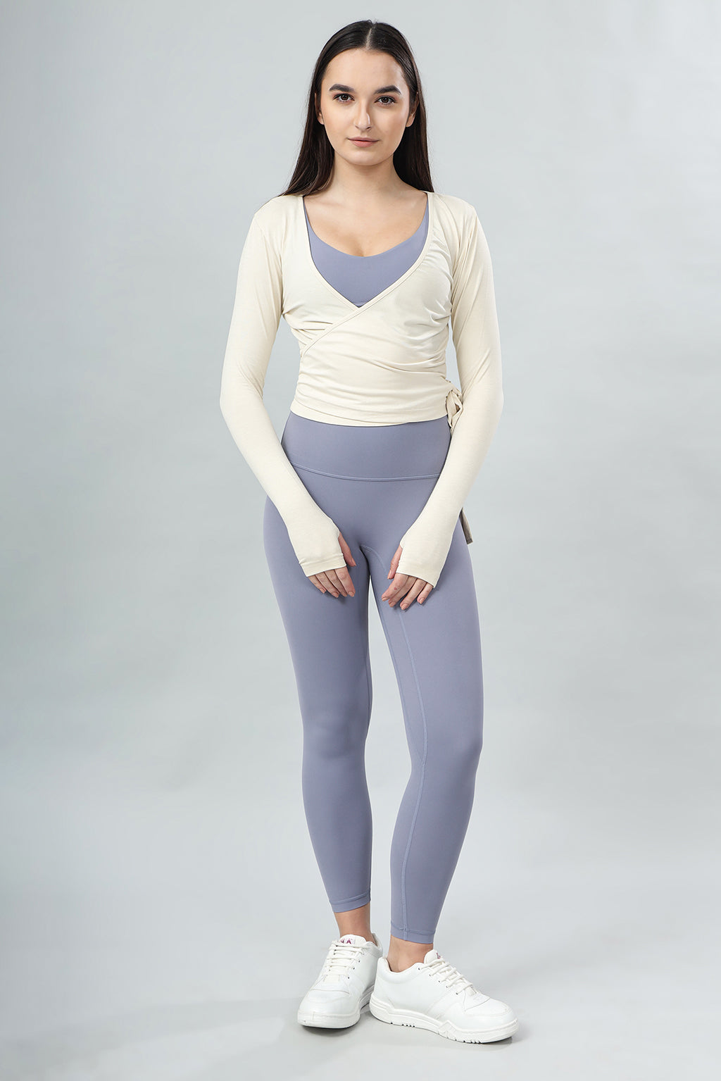 LuxeWrap Top - Oat Beige