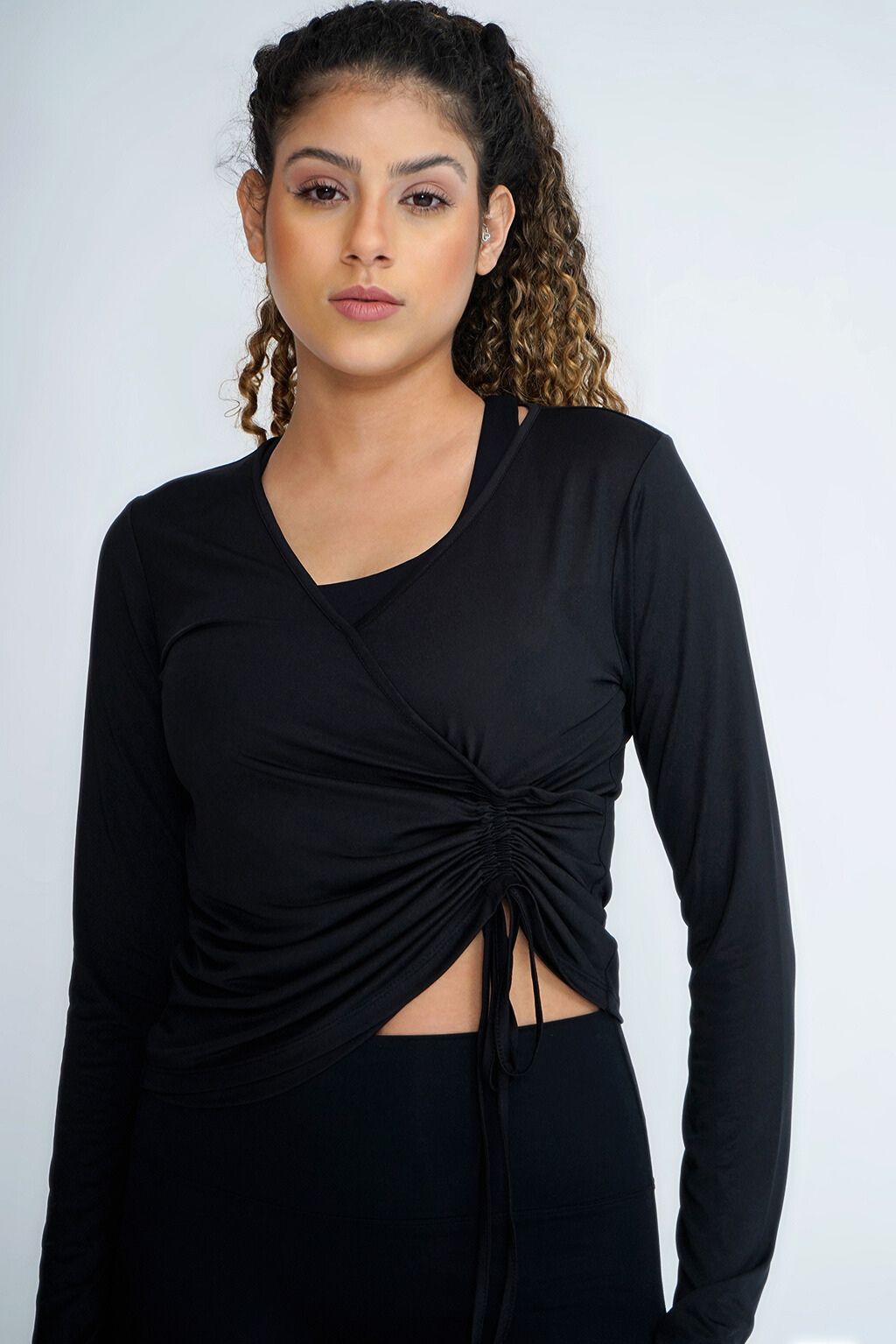 FlexKnot Wrap Top - Black