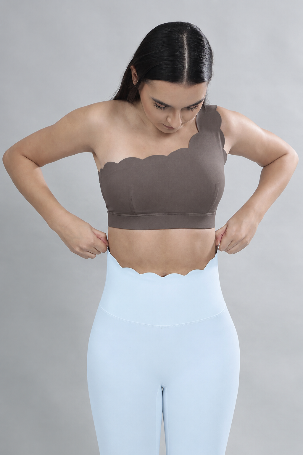 ScallopCurve Leggings - Powder Blue
