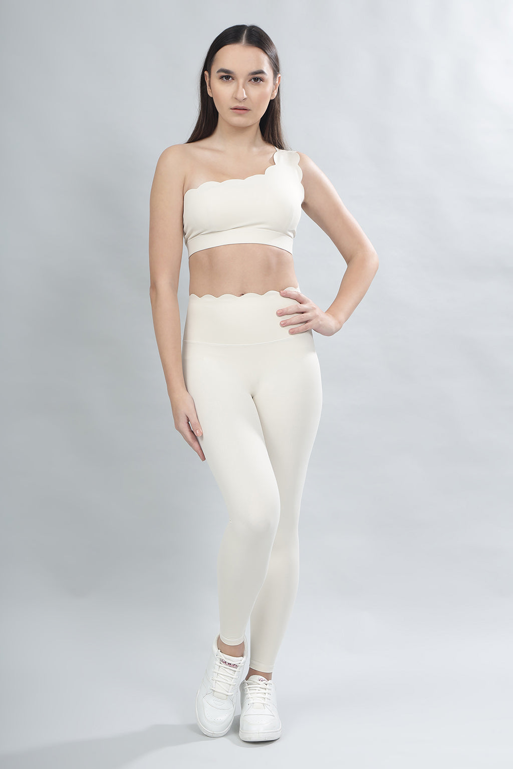 ScallopCurve Leggings - Ivory