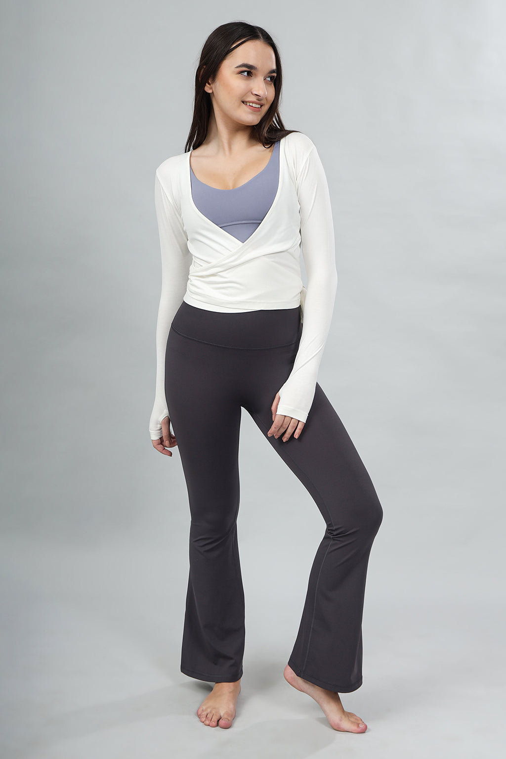 FlowLuxe Flare Pants - Graphite