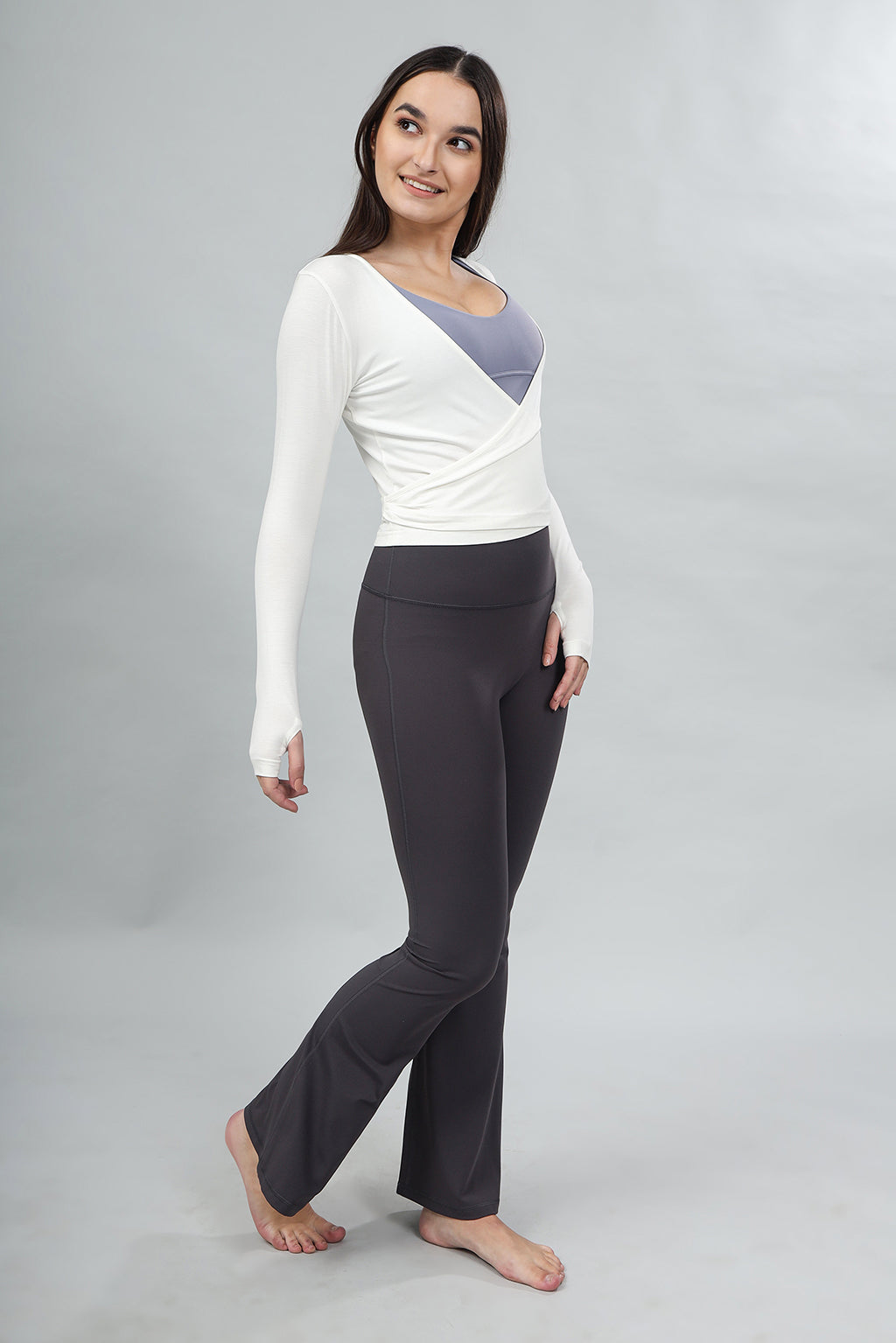 FlowLuxe Flare Pants - Graphite