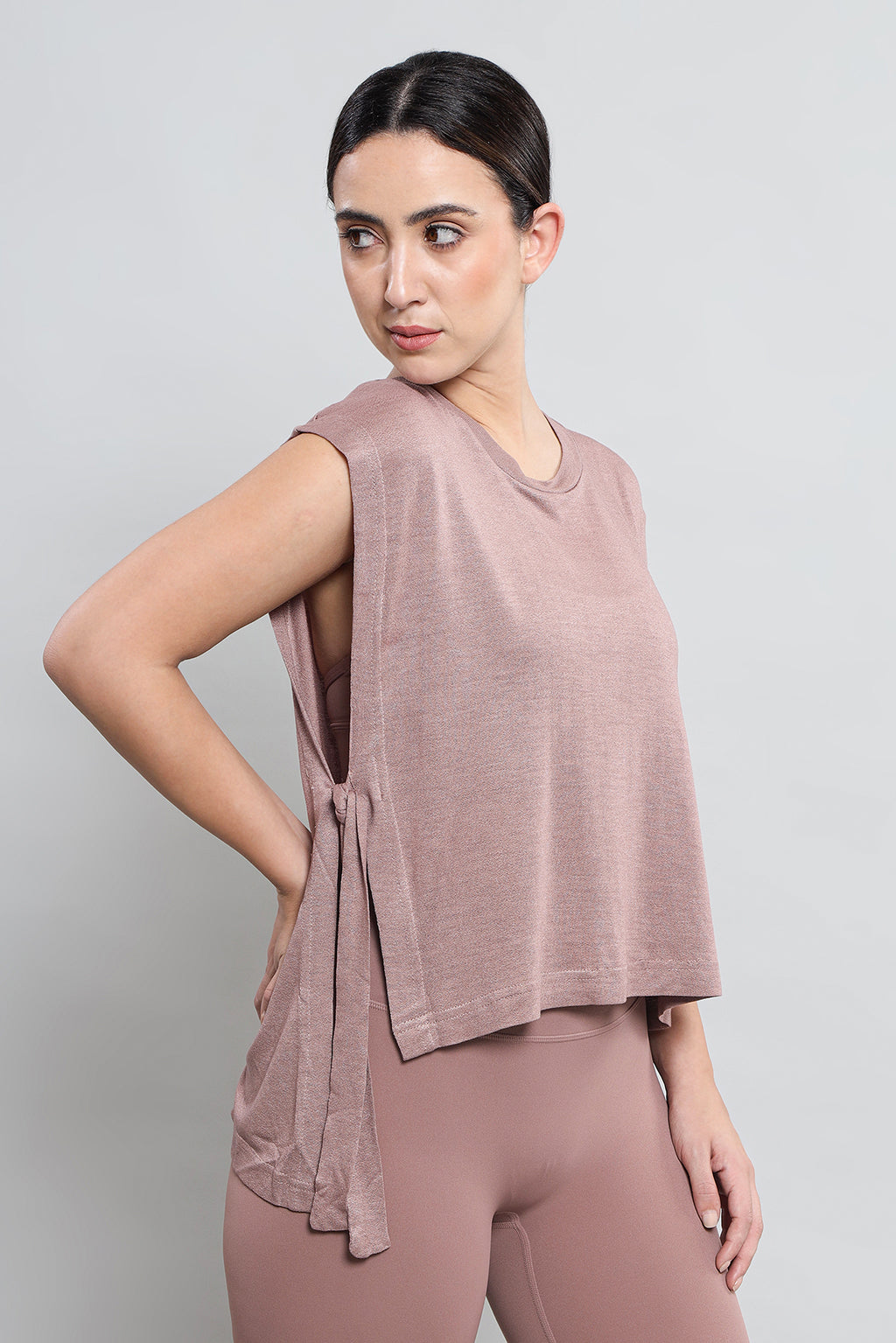 SwishTie Tee - Dusty Fig