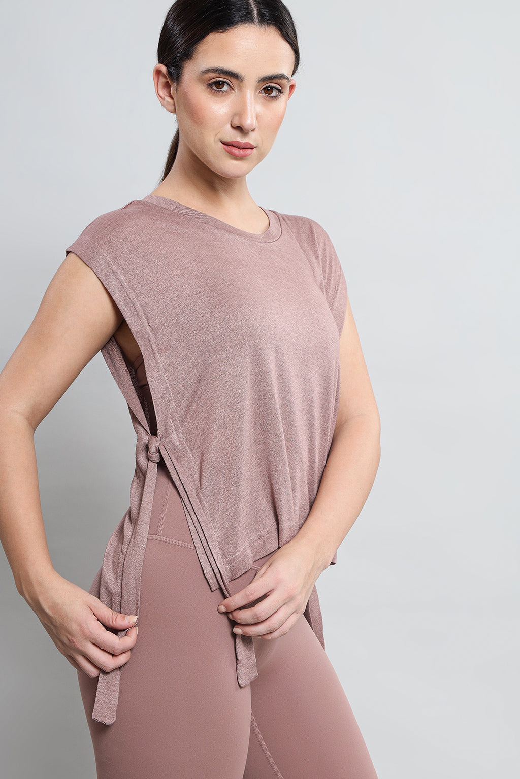 SwishTie Tee - Dusty Fig